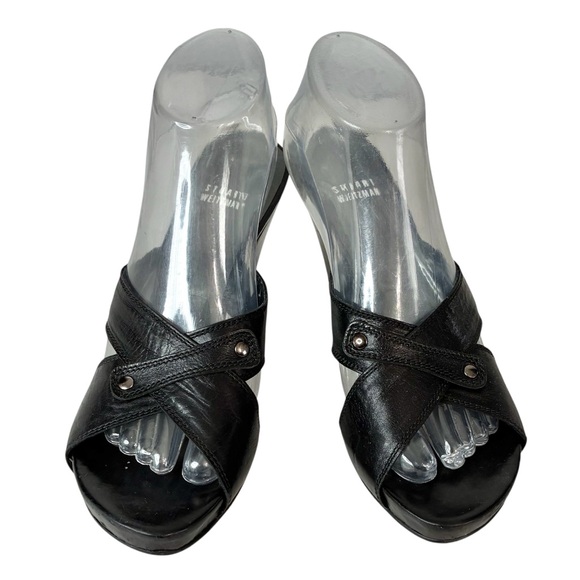 STUART WEITZMAN Black Leather Heel - Picture 6 of 13